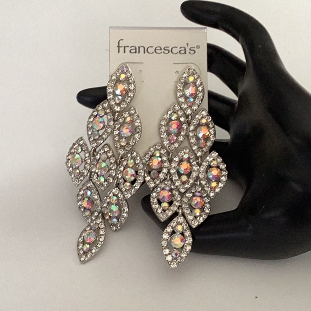 4 inch Rhinestone Evening Earrings!